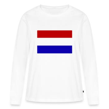 Pays-Bas, Pays-Bas, Pays-Bas, drapeau, drapeau - T-shirt manches longues Premium bio Femme - blanc - Devant - Julia (174cm)