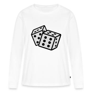 cube - Women's Premium Organic Long Sleeve Shirt - white - Front - Julia (174cm)