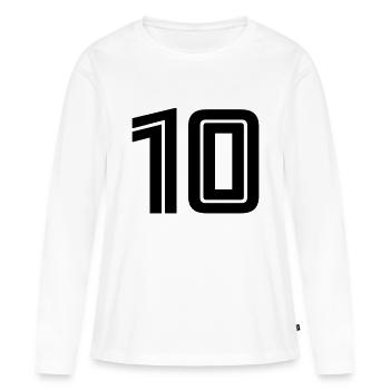 10 - Women's Premium Organic Long Sleeve Shirt - white - Front - Julia (174cm)