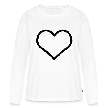 Corazone Liebe Herz Herz Liebe amor valentine - Frauen Premium Bio Langarmshirt - Weiß - Vorne - Julia (174cm)