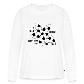 Football Geometry - Women's Premium Organic Long Sleeve Shirt - white - Front - Julia (174cm)