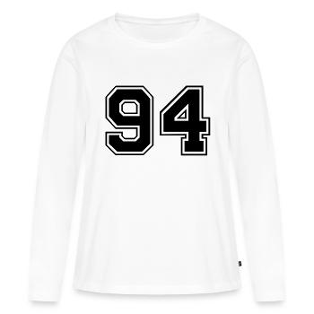 94 - Women's Premium Organic Long Sleeve Shirt - white - Front - Julia (174cm)