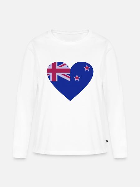 Neuseeland - Frauen Premium Bio Langarmshirt - Weiß