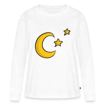 Halloween Midnight Moon Star Horror - Women's Premium Organic Long Sleeve Shirt - white - Front - Julia (174cm)
