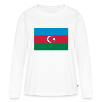 Azerbaïdjan - T-shirt manches longues Premium bio Femme - blanc - Devant - Julia (174cm)