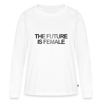 THE FUTURE IS FEMALE - Women's Premium Organic Long Sleeve Shirt - white - Front - Julia (174cm)