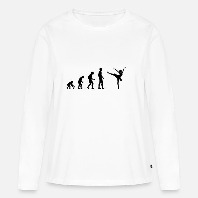 Tanzen Evolution - Frauen Premium Bio Langarmshirt - Weiß