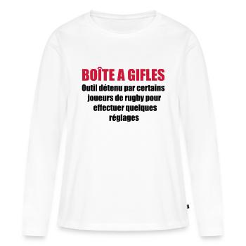 Rugby-Club - Frauen Premium Bio Langarmshirt - Weiß - Vorne - Julia (174cm)