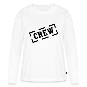 crew - T-shirt manches longues Premium bio Femme - blanc - Devant - Julia (174cm)