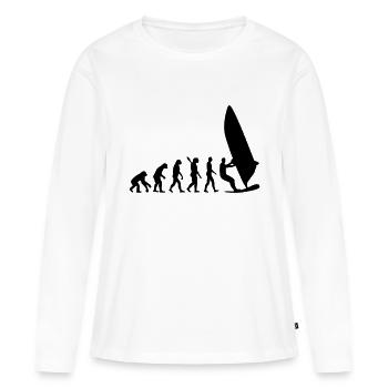Evolution Windsurfing - T-shirt manches longues Premium bio Femme - blanc - Devant - Julia (174cm)