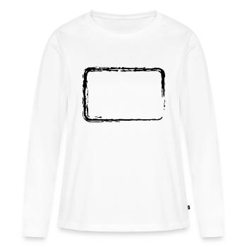 Cadre de course des brosses - T-shirt manches longues Premium bio Femme - blanc - Devant - Julia (174cm)