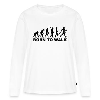 Evolution Nordic Walking - T-shirt manches longues Premium bio Femme - blanc - Devant - Julia (174cm)