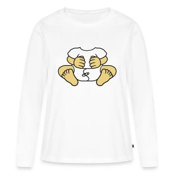 baby koerper lustig kind windel klein ohne kopf sc - Frauen Premium Bio Langarmshirt - Weiß - Vorne - Julia (174cm)