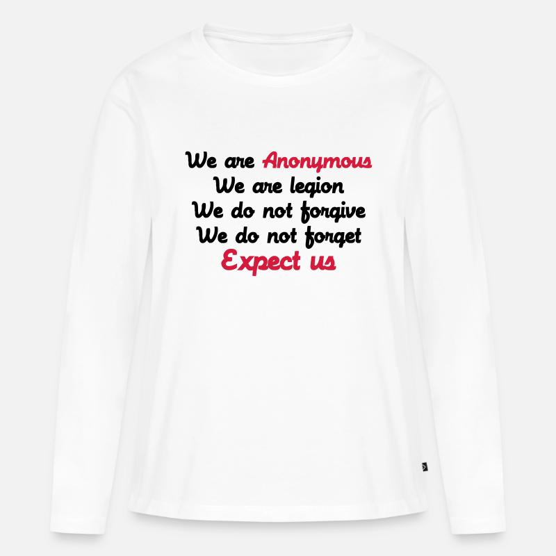 Anonymous - Frauen Premium Bio Langarmshirt - Weiß