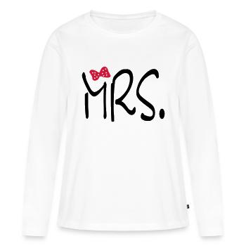 mrs - Women's Premium Organic Long Sleeve Shirt - white - Front - Julia (174cm)