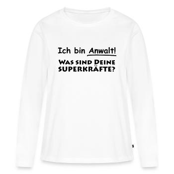 ich bin anwalt - Frauen Premium Bio Langarmshirt - Weiß - Vorne - Julia (174cm)