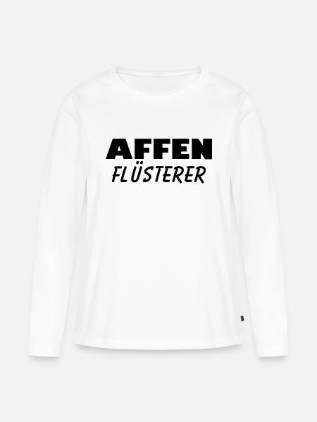affen flüsterer - Frauen Premium Bio Langarmshirt - Weiß