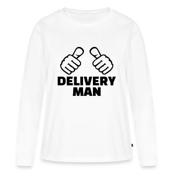 Delivery man - Women's Premium Organic Long Sleeve Shirt - white - Front - Julia (174cm)