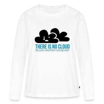 cloud - Women's Premium Organic Long Sleeve Shirt - white - Front - Julia (174cm)