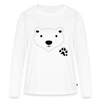 Polar Bear - Frauen Premium Bio Langarmshirt - Weiß - Vorne - Julia (174cm)