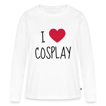 Cosplay / Cosplayer / Manga / Geek - T-shirt manches longues Premium bio Femme - blanc - Devant - Julia (174cm)