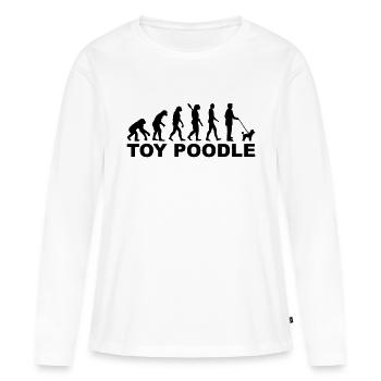 Toy Poodle - Women's Premium Organic Long Sleeve Shirt - white - Front - Julia (174cm)