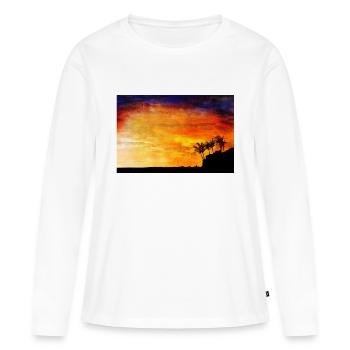 Caraïbes - T-shirt manches longues Premium bio Femme - blanc - Devant - Julia (174cm)
