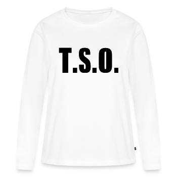 NEWMAN TSO - T-shirt manches longues Premium bio Femme - blanc - Devant - Julia (174cm)
