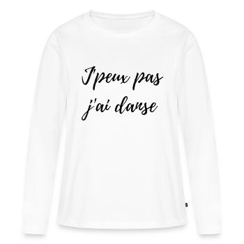 J'peux pas j'ai danse ballet cadeau t-shirt - T-shirt manches longues Premium bio Femme - blanc - Devant - Julia (174cm)