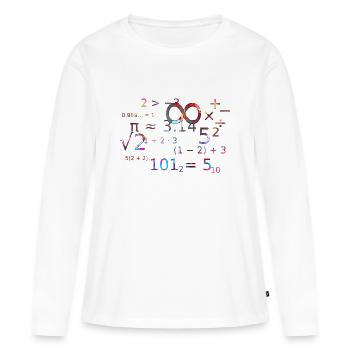 Abschlussfeier 2024 Abiturfeier - Frauen Premium Bio Langarmshirt - Weiß - Vorne - Julia (174cm)