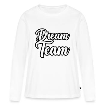 Équipe de rêve - T-shirt manches longues Premium bio Femme - blanc - Devant - Julia (174cm)