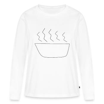 Suppe - Frauen Premium Bio Langarmshirt - Weiß - Vorne - Julia (174cm)