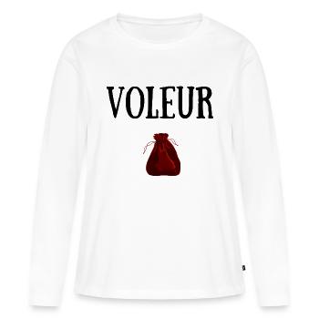 VOLEUR PERSONNAGE JDR - T-shirt manches longues Premium bio Femme - blanc - Devant - Julia (174cm)