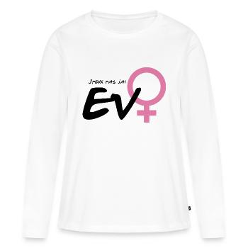EVJF - T-shirt manches longues Premium bio Femme - blanc - Devant - Julia (174cm)