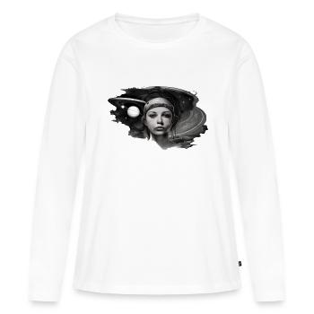 Woman in the Sky - Frauen Premium Bio Langarmshirt - Weiß - Vorne - Julia (174cm)