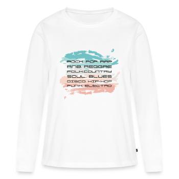 Styles de musique. Design de style abstrait. - T-shirt manches longues Premium bio Femme - blanc - Devant - Julia (174cm)