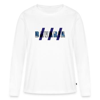 Bavière _ 04 - T-shirt manches longues Premium bio Femme - blanc - Devant - Julia (174cm)