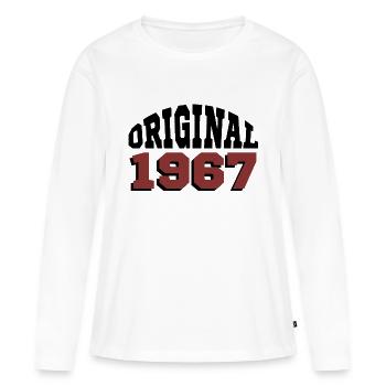 Original 1967 - T-shirt manches longues Premium bio Femme - blanc - Devant - Julia (174cm)