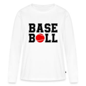 baseball - Frauen Premium Bio Langarmshirt - Weiß - Vorne - Julia (174cm)