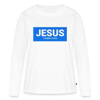 Jesus - T-shirt manches longues Premium bio Femme - blanc - Devant - Julia (174cm)