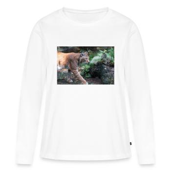 Eurasischer Luchs oder Nördlicher Luchs - Frauen Premium Bio Langarmshirt - Weiß - Vorne - Julia (174cm)