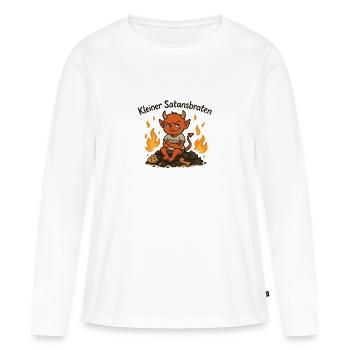 Petit rôti de Satan - T-shirt manches longues Premium bio Femme - blanc - Devant - Julia (174cm)
