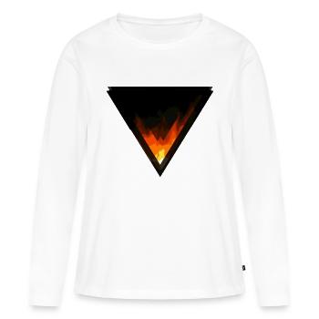 Emblème de la flotte galactique Bataille spatiale futuriste - T-shirt manches longues Premium bio Femme - blanc - Devant - Julia (174cm)