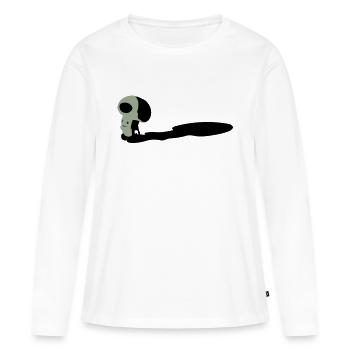 Coup de poing - T-shirt manches longues Premium bio Femme - blanc - Devant - Julia (174cm)