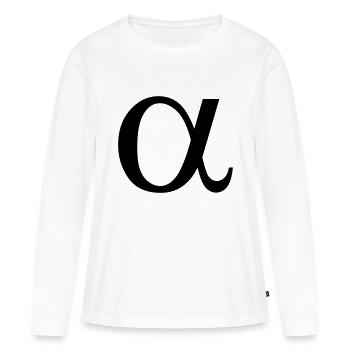alpha - T-shirt manches longues Premium bio Femme - blanc - Devant - Julia (174cm)