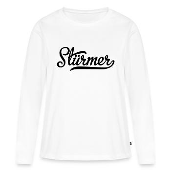 Stürmer - Frauen Premium Bio Langarmshirt - Weiß - Vorne - Julia (174cm)