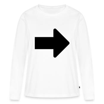arrow - Frauen Premium Bio Langarmshirt - Weiß - Vorne - Julia (174cm)