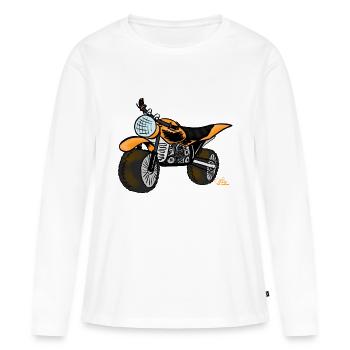 Épongé - T-shirt manches longues Premium bio Femme - blanc - Devant - Julia (174cm)