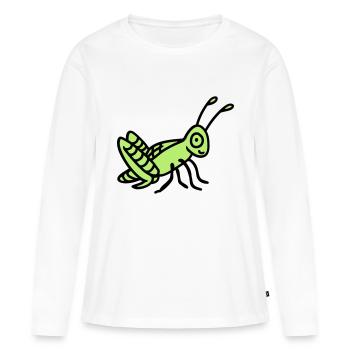 Grasshopper - Women's Premium Organic Long Sleeve Shirt - white - Front - Julia (174cm)