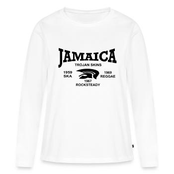 jamaica trojan skins - Women's Premium Organic Long Sleeve Shirt - white - Front - Julia (174cm)